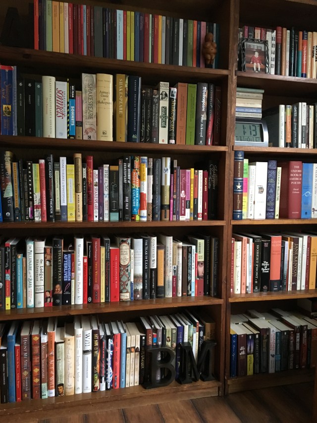 Four shelves of Shakespeare.